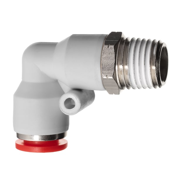 Usa Industrials Push to Connect Fitting- PBT-Male Elbow-3/8" Tube OD x 1/8" MNPT ZUSA-PTC-PBT-225 - main